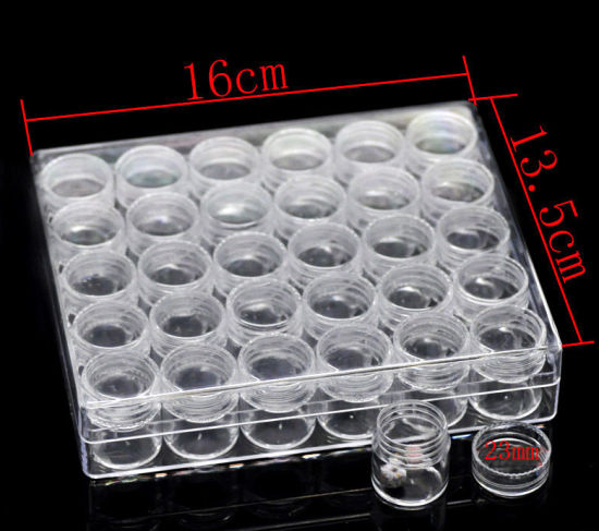 Image de Boîte de Rangement en Acrylique Transparent 16cm x 13.5cm, 1 Pièce (30 Petites Boîtes/Pièce)