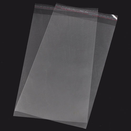 Picture of Plastic Self Seal Self Adhesive Bags Rectangle Transparent Clear (Usable Space: 28.5x18cm) 31cm x 18cm, 50 PCs