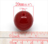 Picture of Acrylic Opaque Bubblegum Beads Round At Random Mixed About 20mm Dia, Hole: Approx 2.8mm, 20 PCs