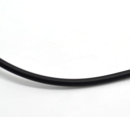 Bild von Schwarz Gummi Schmuckband Schnur 3mm - 2mm D., 10 Meter