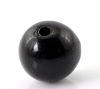 Picture of Acrylic Bubblegum Beads Ball Black Polished About 12mm Dia, Hole: Approx 2mm, 100 PCs