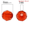 Picture of Transparent Acrylic Bubblegum Beads Ball At Random Mixed Faceted About 6mm Dia, Hole: Approx 1mm, 500 PCs