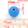 Изображение Акриловые Бусины Круглые Случайные Смешанные 16мм, 50 шт/уп
