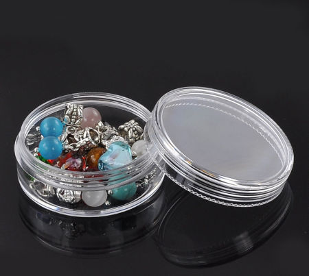 Immagine di ABS Contenitori Tondo Trasparente 5cm x 5cm, 8 Pz
