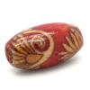 Picture of Wood Spacer Beads Oval Red Pattern Carved 15x9mm,Hole:Approx 3mm,20PCs