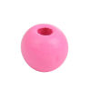 Picture of Wood Spacer Beads Round Pink Dyed 10mm Dia,Hole:Approx 3mm,200PCs