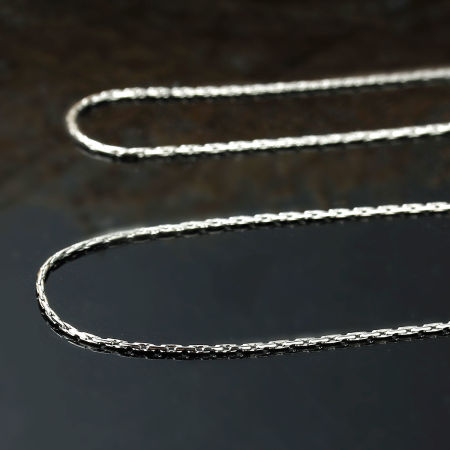 Bild von Großhandel Haferkornkette Kette Halskette, Silberfarbe Edelstahl, Unisex Minimalistisch Geschenk Schmuck für Einzelhändler, 50.5cm lang, Kettengröße: 1mm, 1 Strang