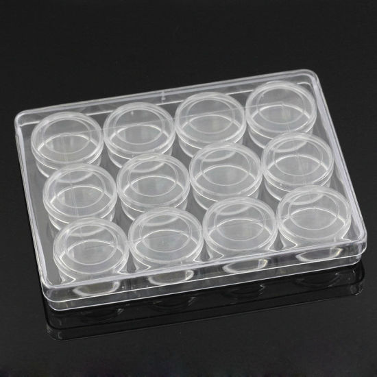 Image de Boîte de Rangement en Plastique Transparent 13.5cm x 10cm x 1.8cm, 1 Pièce(12 Small Box)