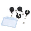 Bild von ABS Plastik ID-Karte Halter Schwarz 8.0cm, 5 Stück 