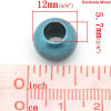 Image de Perles à Gros Trou au Style Européen en Acrylique Balle Mixte Env. 12mm Dia, Tailles de Trous: 5.7mm, 200 Pcs