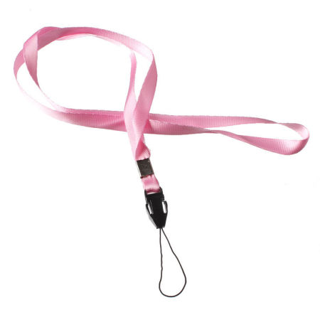 Image de Lanière Tour de Cou en Polyester & Plastique Rose 48cm, 50 Pièces
