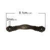 Picture of Zinc Based Alloy Drawer Handles Pulls Knobs C=abinet Furniture Hardware Arched Antique Bronze Pattern Carved 7.2cm x 1.2cm, 10 PCs