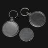 Picture of Acrylic Photo Picture Frames Keychain & Keyring Round Transparent 7.9cm x 4.5cm, 10 PCs