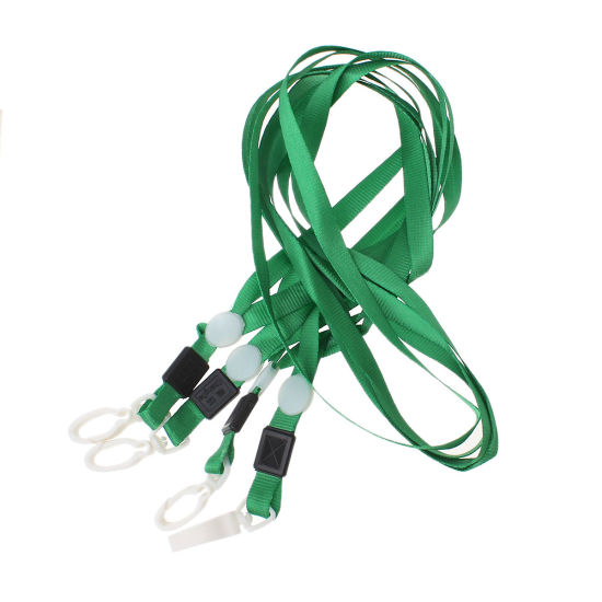Picture of Terylene ID Card Neck Strap Lanyard Green 43cm(16 7/8") long, 20 PCs