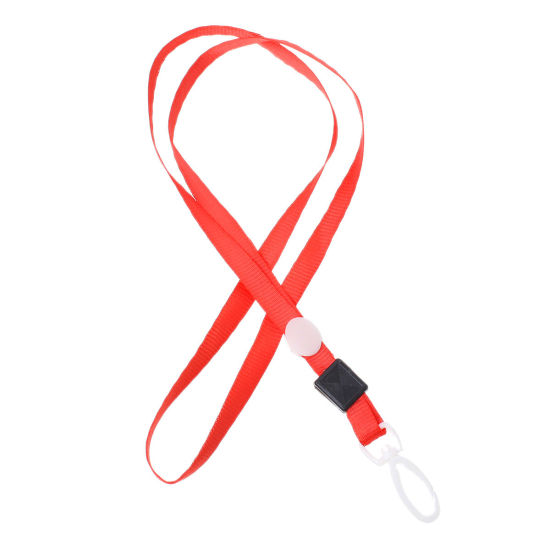 Picture of Terylene ID Card Neck Strap Lanyard Red 43cm(16 7/8") long, 20 PCs