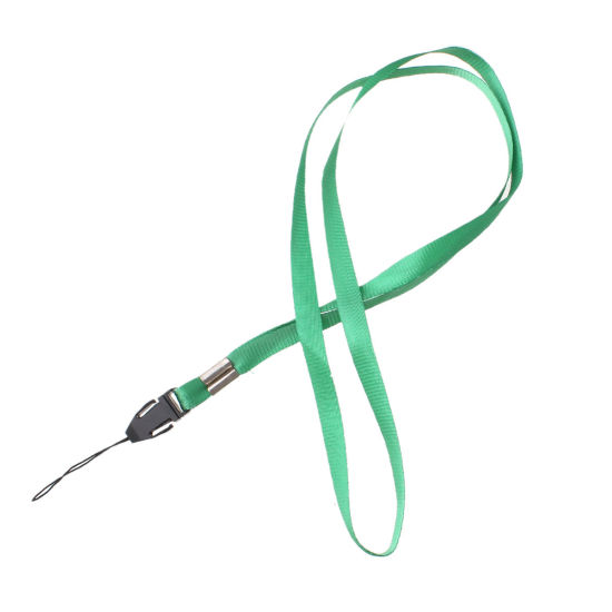 Picture of Terylene Plastic ID Card Neck Strap Lanyard Green Approx 49cm(19 2/8") long, 50 PCs