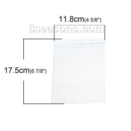 Picture of Clear Vertical Plastic ID Card Badge Holder 17.5cm x 11.8cm(6 7/8" x4 5/8"), 10 PCs