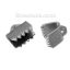 Imagen de Cinta Crimp Final Acero Inoxidable de Maletín, Tono de Plata 7mmx6mm, 30 Unidades