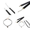 Picture of Stainless Steel Necklace Cord End Caps Ribbon Crimp End Findings Silver Tone 7mm( 2/8")x6mm( 2/8"), 30 PCs
