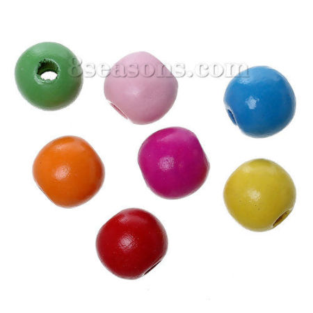 Maple Natural Wood Spacer Beads Drum At Random Mixed About 12mm x 11mm, 200 PCs