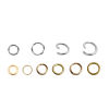 Picture of 50 PCs 6mm Dia., 0.8mm(20 gauge) Stainless Steel Open Jump Rings Findings For Jewelry Making Gold Plated Round