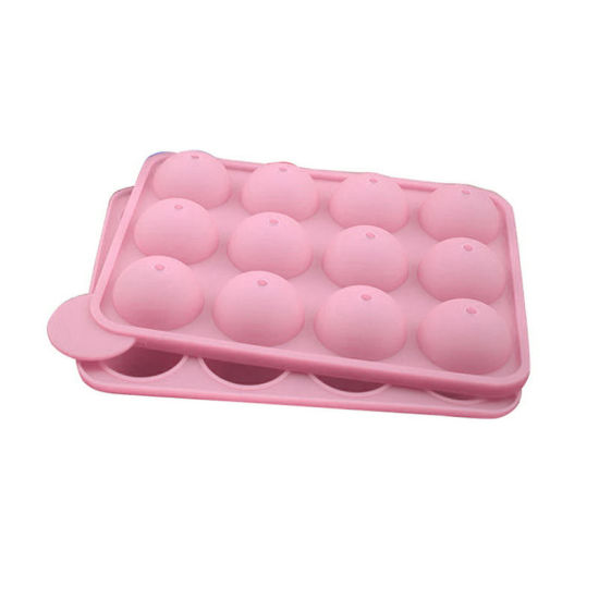 Изображение Pink - Silicone Cake Mold Non-stick Dome Mold for Chocolate Candy Ice Cube