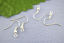 Imagen de Componentes de aretes Ganchos Aleación de Torcido,Argentado 18mm x 19mm, 2000 Unidades