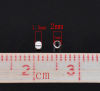 Изображение Зажимные Бусины Круглые Посеребренный 1мм 2мм диаметр, 250 ШТ