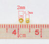 Image de Perles à Écraser en Alliage de fer Forme Rond Doré, Tailles de Trous: 1mm Diamètre: 2mm, 250 Pcs