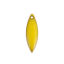 Picture of Brass Enamelled Sequins Charms Unplated Yellow Marquise Enamel 16mm x 5mm, 2 PCs