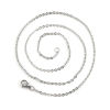 Picture of 304 Stainless Steel Link Cable Chain Necklace Silver Tone 49cm(19 2/8") long, Chain Size: 3x2mm, 1 Piece