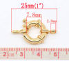 Picture of Brass Spring Ring Clasps Steering wheel 18K Gold Color 25mm x 1 Piece                                                                                                                                                                                         