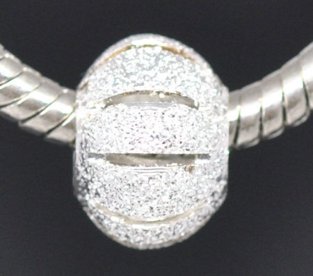 Latón de Estilo Europeo Cuentas Agujeros Grandes Ronda Argentado Estrella 11mm Diámetro, Agujero: acerca de 4.8mm, 3 Unidades