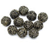 Picture of Alloy Twist Wire Beads Ball Antique Bronze Hollow About 18mm Dia, 2 PCs