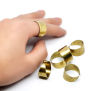 Picture of Brass Unadjustable Rings Round Original Color Unplated 17.5mm( 6/8") (US Size 7), 2 PCs                                                                                                                                                                       