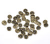 Picture of Zinc Based Alloy Wavy Spacer Beads Disc Antique Bronze About 10mm x 9mm, Hole:Approx 1mm, 20 PCs