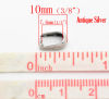 Picture of Brass Pendant Pinch Bails Clasps Horseshoe Antique Silver Color 10mm( 3/8") x 6mm( 2/8"), 2 PCs                                                                                                                                                               