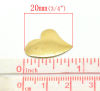 Picture of Brass Embellishments Findings Blank Stamping Tags Heart Gold 20mm( 6/8") x 16mm( 5/8"), 7 PCs