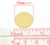 Picture of Brass Metal Sequins Blank Stamping Tags Round Gold 16mm( 5/8") Dia, 8 PCs