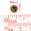 Picture of 80PCs Coffee Stripe Round Wood Beads 6mm