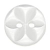 Picture of Resin Sewing Buttons Scrapbooking 2 Holes Round Clear Flower Pattern 11mm( 3/8") Dia, 10 PCs