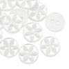 Picture of Resin Sewing Buttons Scrapbooking 2 Holes Round Clear Flower Pattern 11mm( 3/8") Dia, 10 PCs