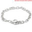 Immagine di Lega di Ferro Alternare Fermagli Braccialetti Tono Argento lunghezza: 20cm 1 Pz