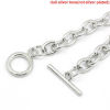 Picture of Alloy Toggle Clasp Bracelets Silver Tone 20cm(7 7/8") long, 1 Piece