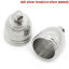 Bild von Messing Schnur Endkappen für Halskette Für Halskette oder Armband Glocke Silberfarbe 14mm x 10mm, 2 Stücke