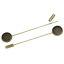 Immagine di Ottone Spilla Accessori Tondo Tono del Bronzo Basi per Cabochon (Addetti 12mm) 74mm x 14mm, 1 Pz