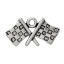 Picture of Zinc Metal Alloy Charm Pendants Flag Antique Silver Color 23mm( 7/8") x 12mm( 4/8"), 2 PCs