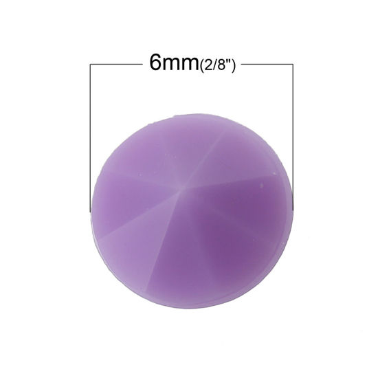 Picture of Acrylic ss28 Pointed Back Rhinestones Round Mauve Faceted 6mm(2/8") Dia, 65 PCs