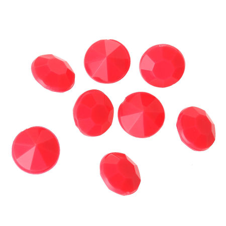Acrílico Brillantitos Ronda Rojo Sección Diámetro: 6mm, 65 Unidades