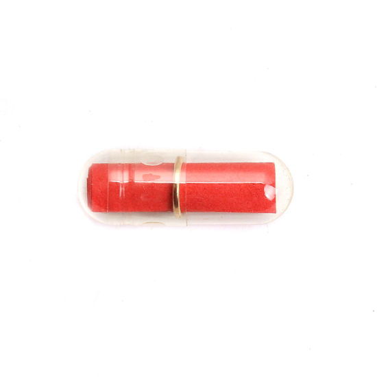 Picture of Letter Writing Paper Gelatin Capsule For Mini Wish Bottle At Random Mixed 21mm( 7/8") x 7mm( 2/8"), 10 PCs